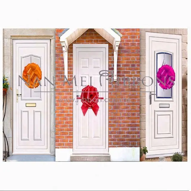 vintage style colorful wedding door gift ideas giant pom pom