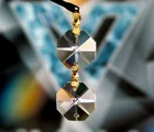 crystal glass 8 facetes octagon beads parts for chandelier lighting lamps