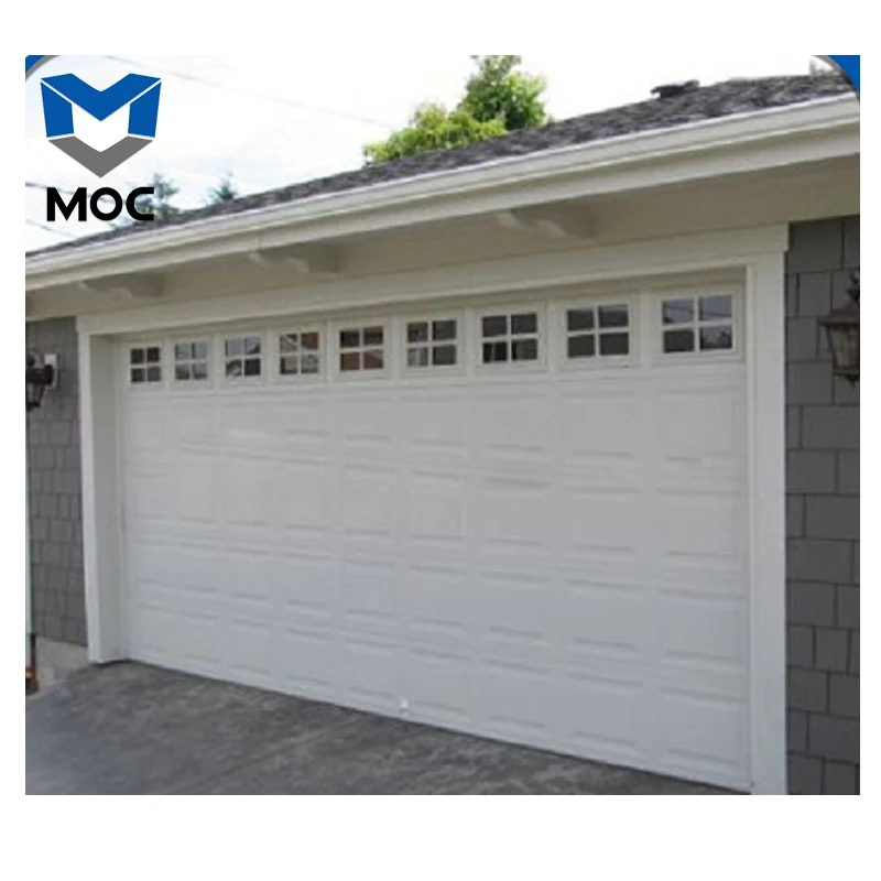 Customised Size Double Garage Door With Glass Small Door Small