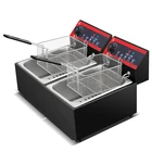 220v Restaurant Deep Fryer Potato Chip Double Fryer Commercial Electric Deep Fryer