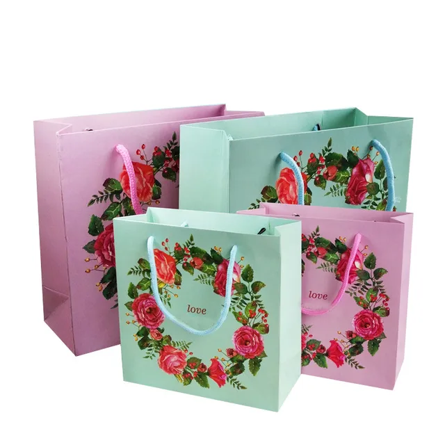 focus gift bags wholesale flower holiday custom gift paper bag