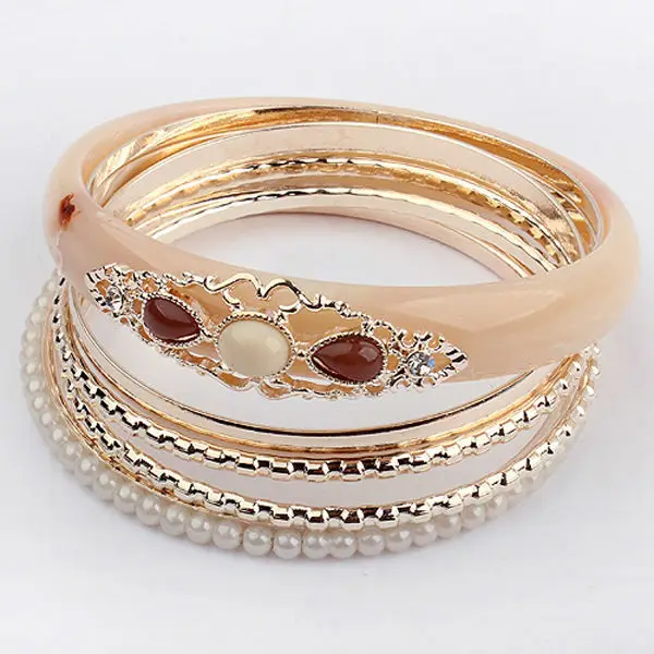 Gold Plated Plastic Bangles Indian Girls Fashion Metal Bangle Fashion