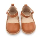 BEIBEINOYA Hot Baby Shoes Leather Brown Elegant Princess Baby Girl Sandals 2019