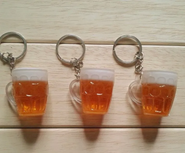 Lustig harz bier gefüllt tasse schlüsselanhänger für geschenk