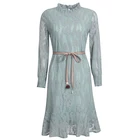 2019 fashion summer spring new women bow black chiffon dress