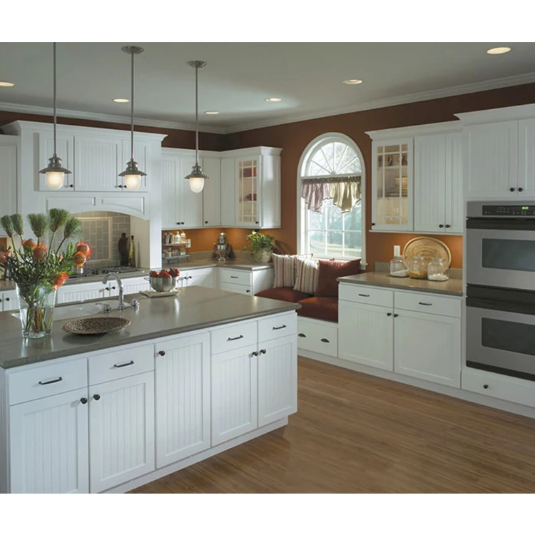Shaker Designer White Prefabricated Plywood Kitchen Cabinets With