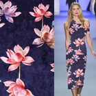 Top sale floral design indian crown velvet fabric barcode printing