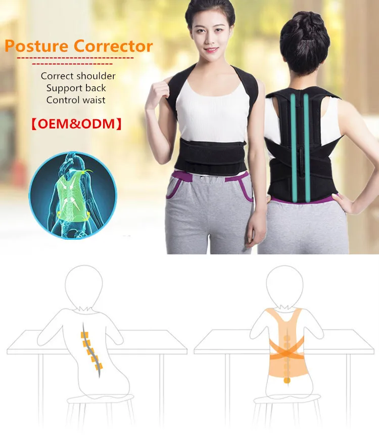 Men and Women Posture Corrector Adjustable Upper Back Brace Shoulder Clavicle Support Brace For Providing Pain Relief 