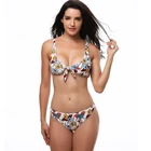 Wholesale printed girls bikinis women plus size two piece swimwear