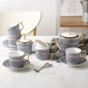Blue classical design bone china coffee and tea cup sets Splendid English afternoon Coffee and Tea Set