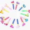 Hot Selling New Style 2018 paper party blowouts Long Blowouts Party with 6pcs for one set noisemakers for First Birthday