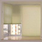Graceful pleated shade fabric blinds for arch windows