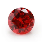 round brilliant loose cz various orange red zircon stones
