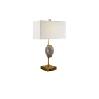USB Table Lamp Simple Style Brass Agate Table Lamp for home decor