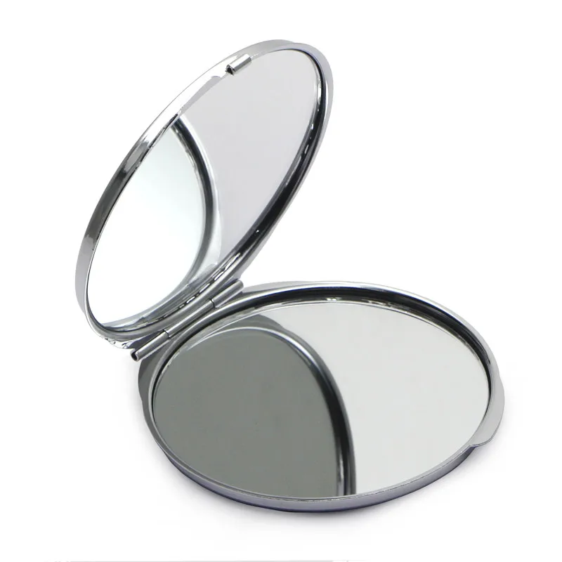 Unionpromo Girls Pocket Compact round Cosmetic Mirror with Lighted Double Sides