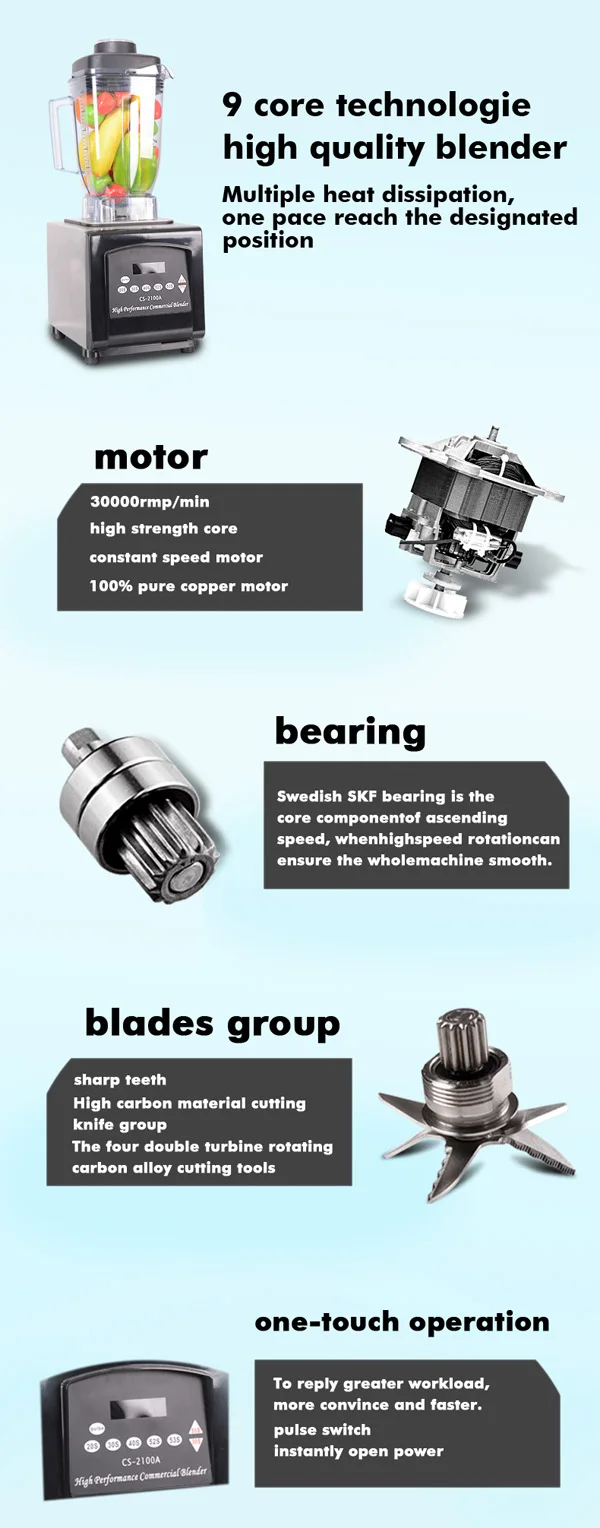 Smoothie Maker with high quality commercial ice crash blender