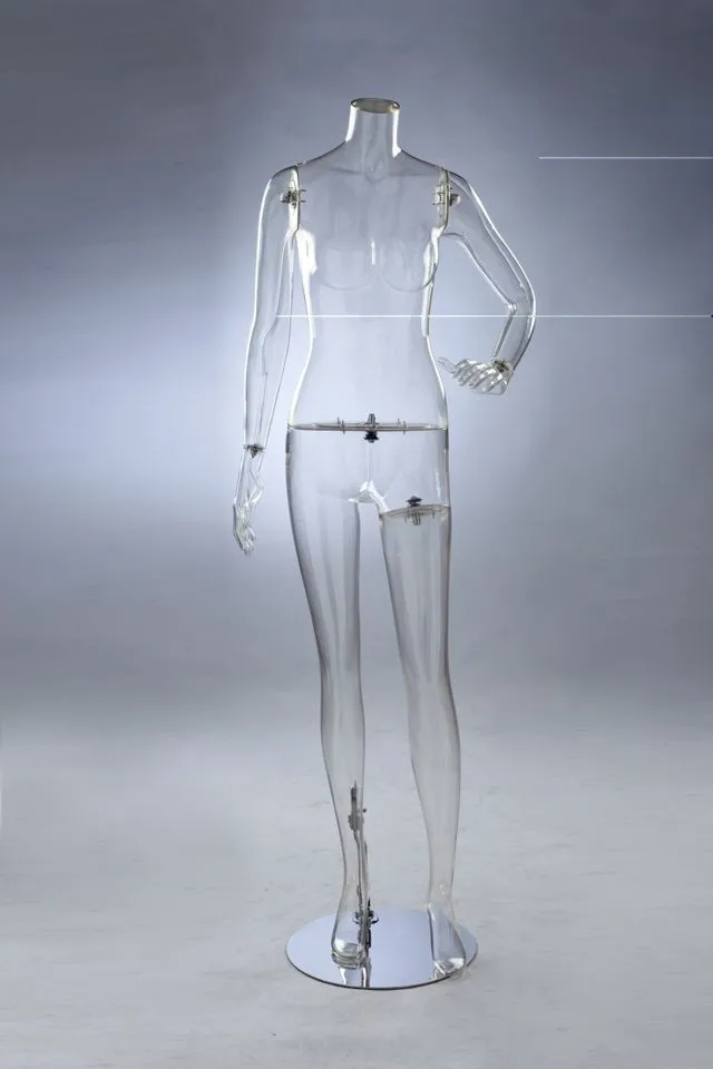 Top Sale Good Quality Full Body Female Transparent Mannequin Buy