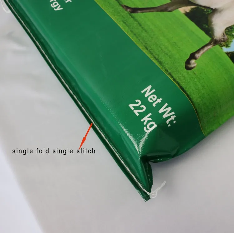 Bopp laminated pp woven horse feed bag 20kg in bulk packaging , 25kg