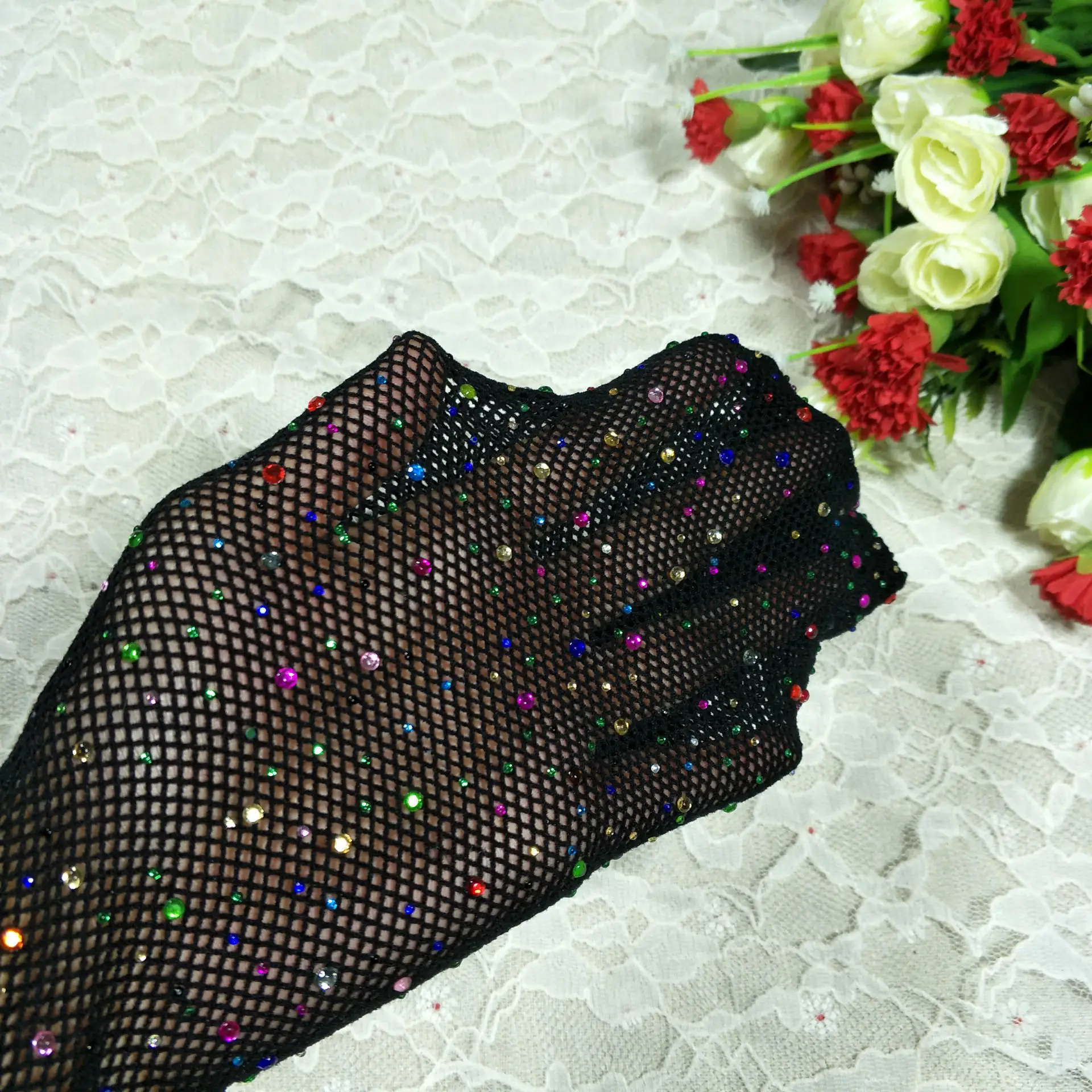 nude fishnet pantyhose