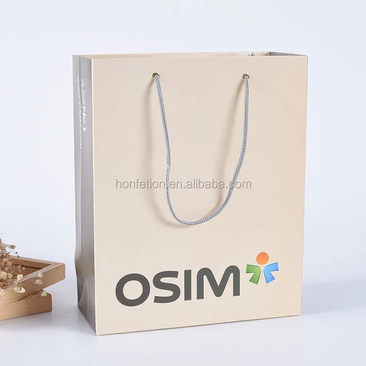 company logo print shopping paper bag