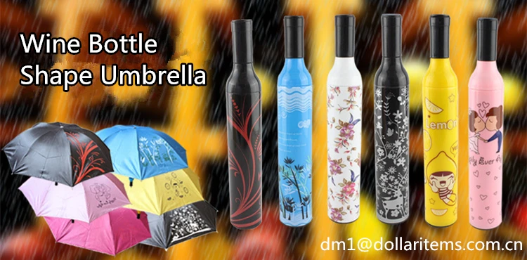 folding umbrella in bottle shape