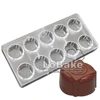 Chinese word " yue " moon shape round thicken hard PC Polycarbonate Chocolate candy soap moon cake mold for bakeware