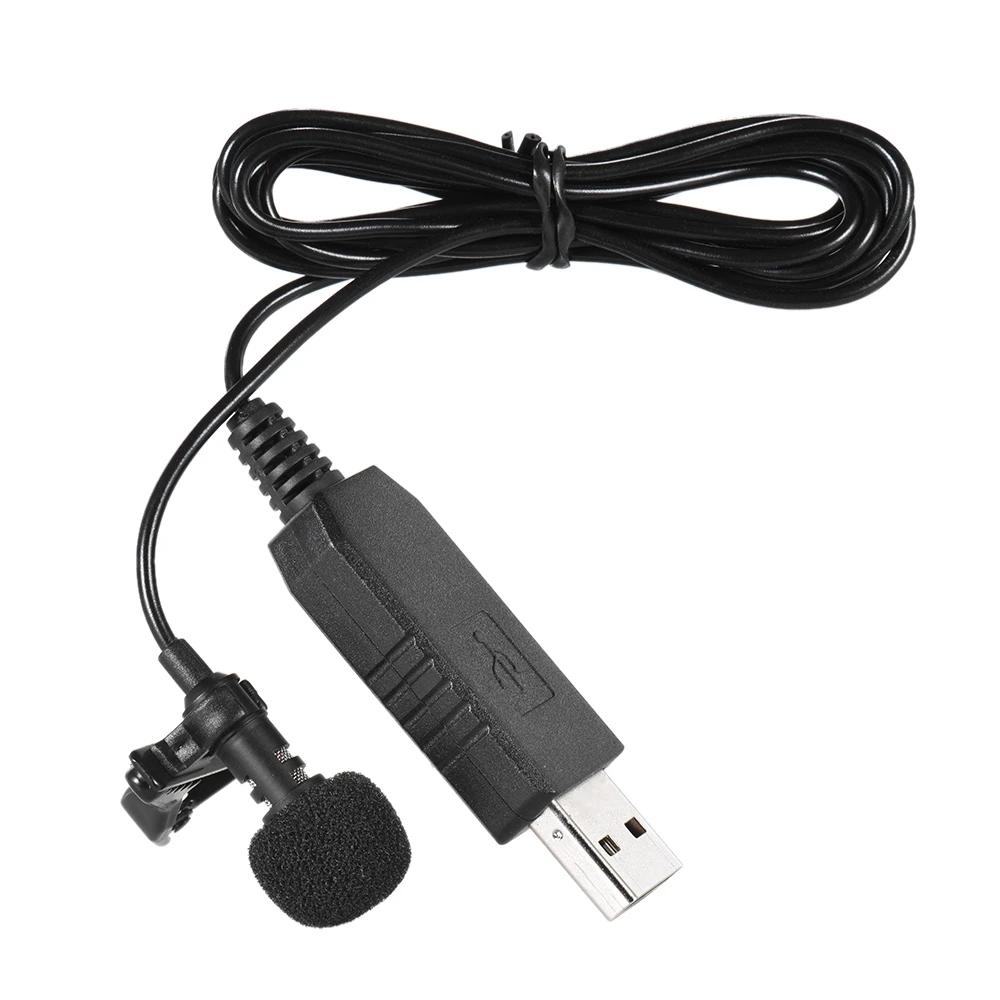 Andoer 150 cm Portable Mini Clip-on Omnidirectionnel USB Stéréo Microphone pour Ordinateur PC D4209
