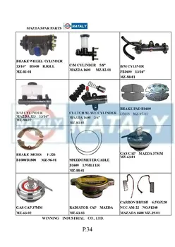 Mazda Spare Parts  Buy Spare Parts For Mazda 1600 Mazda 2000 Product