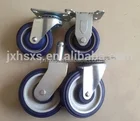 125mm rotating pu caster and wheel stainless steel castor