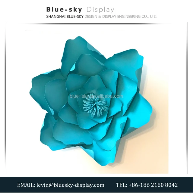 Marvelous Paper flowers Wall Decoration, Paper flowers Window Show Wall Display