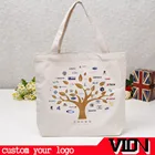 new products Beautiful Hot Sale Natural shoulder extra large shopping cotton canvas tote bag
