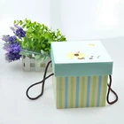 Custom coated paper lid and base gift box for handmade soap with handling