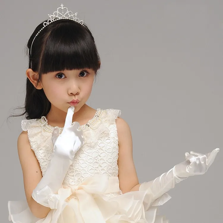 2015 Vintage Fairy Princess Gloves Girl Occasion Wear Kids Children Cosplay Gloves For Party Performance Flower Girl Gloves