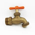 1/2" Inlet X 3/4" Outlet Brass Outdoor Garden Tap Bibcock Faucet