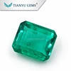 Wholesale Synthetic Emerald Gemstone Material emerald cut 10*8mm, Colombia synthetic emerald stone