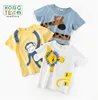 Cartoon Print Baby Boys Giraffe T Shirt For Summer Infant Kids Boys Girls Lion T-Shirts Clothes Cotton Toddler Letter Tops