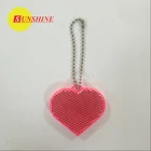 SUNSHINE Safety plastic heart shape custom hard pvc keychains