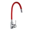 Cheap long neck single handle flexible brass kitchen sink faucet
