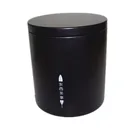 Embossing Tin Round Tin Containers Matte Black Color