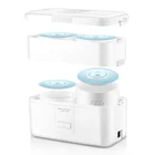 2L Ceramic container 2 tier portable electrical lunch box cooker for cook rice and warm food
