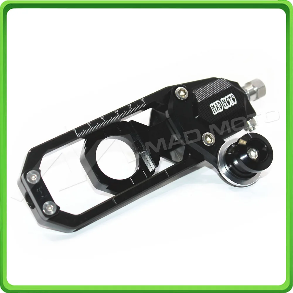 Motorcycle Chain Tensioner Adjuster with paddock bobbins kit for Suzuki GSXR1000 GSXR 1000 GSX-R1000 2007 2008 07 08 Black (7)