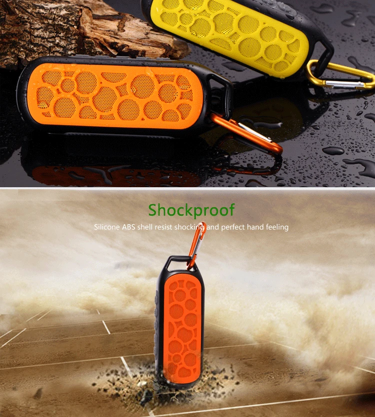 2016 Waterproof portable bluetooth speaker bass