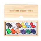 12 Colors wholesale kids baby colored marking Cute Dinosaurs shape Natural beeswax washable crayons with custom logo