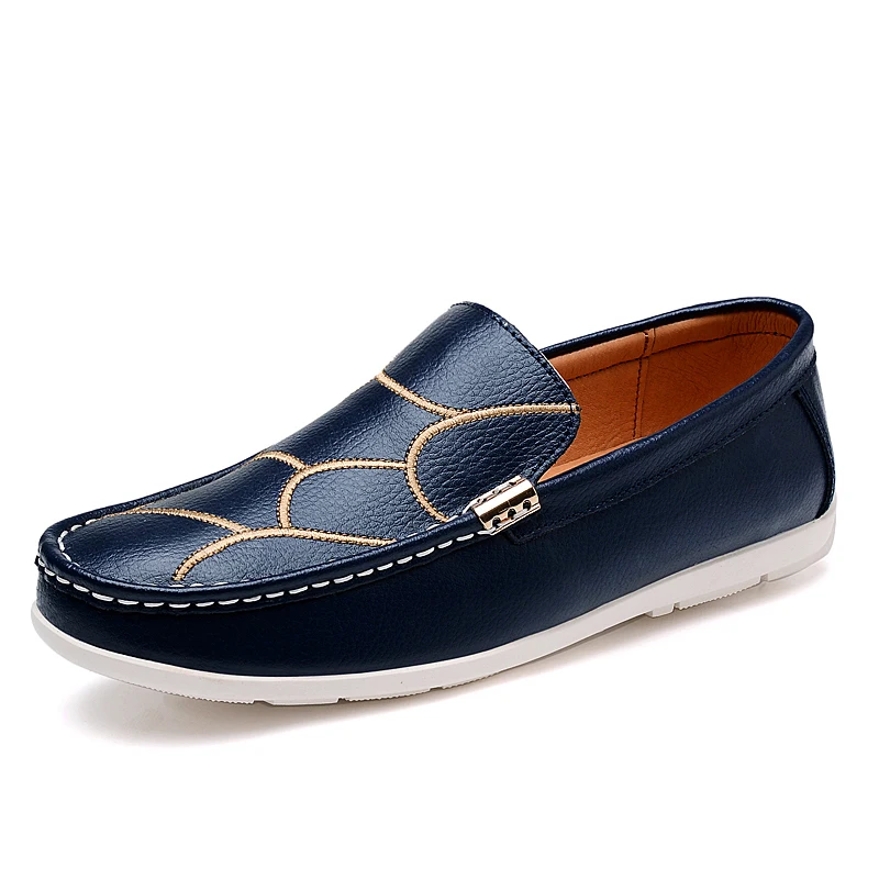 New 2015 Gomminio Driving Shoes Men Genuine Leather Handmade Loafers Mens Boat ShoeS Male Casual Mocassim Flats Free Shipping