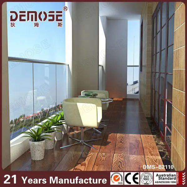 nice quality stainless steel baluster laminated glass railing