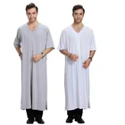 New Arrival 2019 Men's Thobe Muslim Clothing Wholesale Arabic Abaya