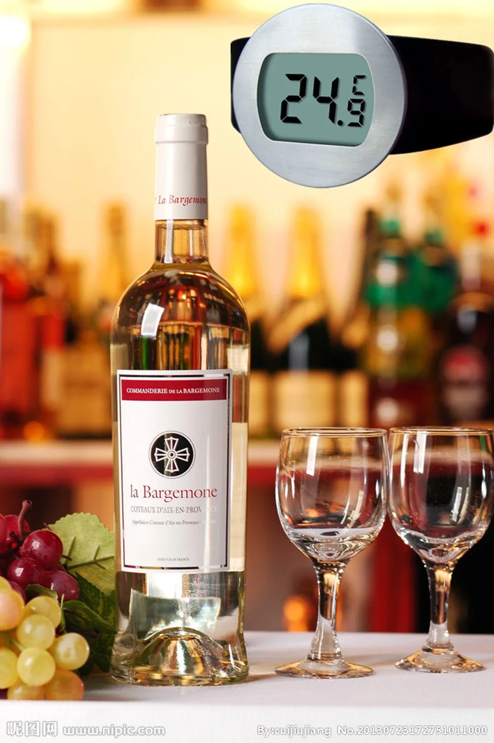 YK - 111 red wine /grape bottle thermometer thermometer Electronic thermometer