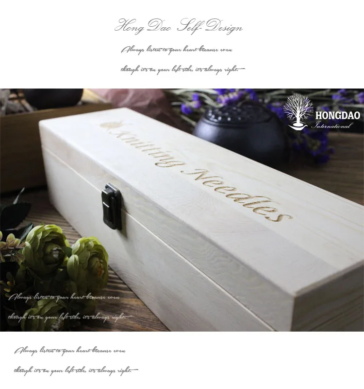 classical two bottle wooden grape wine packaging gift box with