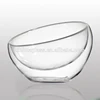 2018 new style Double wall glass bowls with lid accepted customized