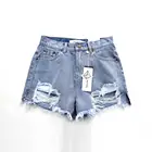 High quality ladies short pants famous brand washed ripped jean shorts for women sexy